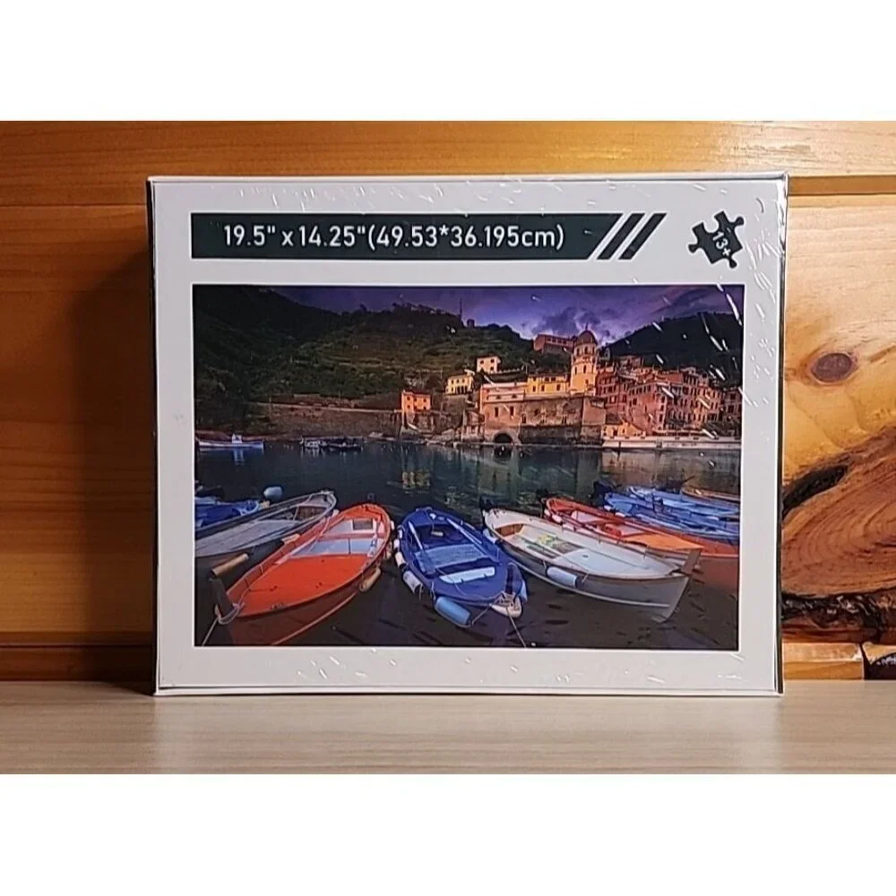 NEW Cinque Terre 500 Piece Jigsaw Boat Lake Puzzle SEALED